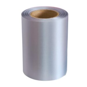 SFS Silver Satin Ribbon -100mm x 20m
