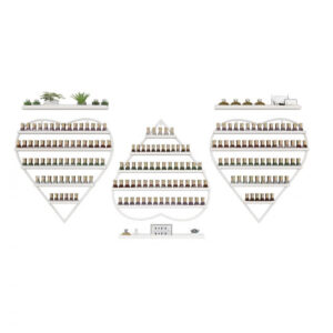 Love Nail Polish Display Set - 3pc - White